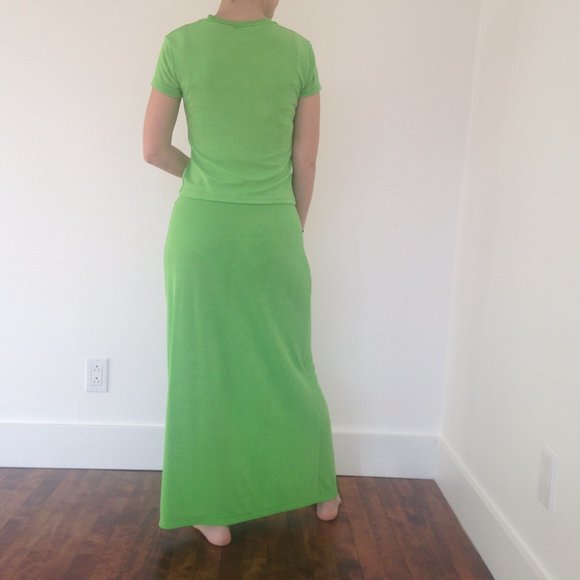 Digol Digol - Lime Green Maxi Skirt Set - Picture 7 of 13